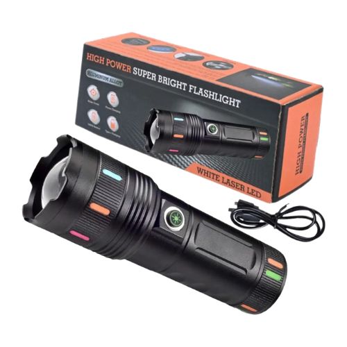 High Power Super Bright Flashlight With Power Bank 40000 mAh