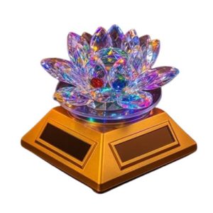 Solar Energy Crystal Padma Flower Decoration