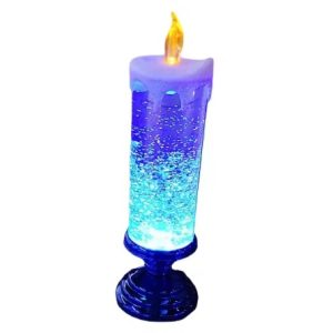 Colorful Cylinder LED Candle Night Light (Blue)